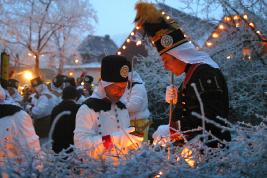 Abendstimmung zur Bergparade in der Weihnachtszeit